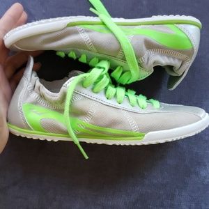 Girls Everlast Sport Silver Neon Green Sneakers